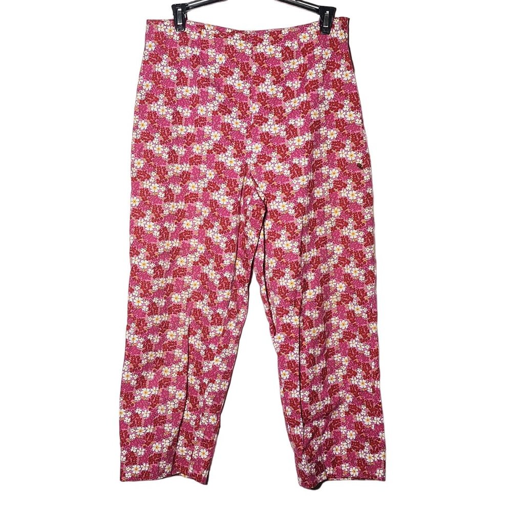 Vintage Leslie Fay Women's HIgh Rise Floral Pants Size 8 Lizzie McGuire Y2K